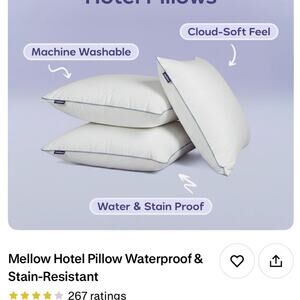 Mellow Hotel Pillow - White, Cloud-Soft, New in box